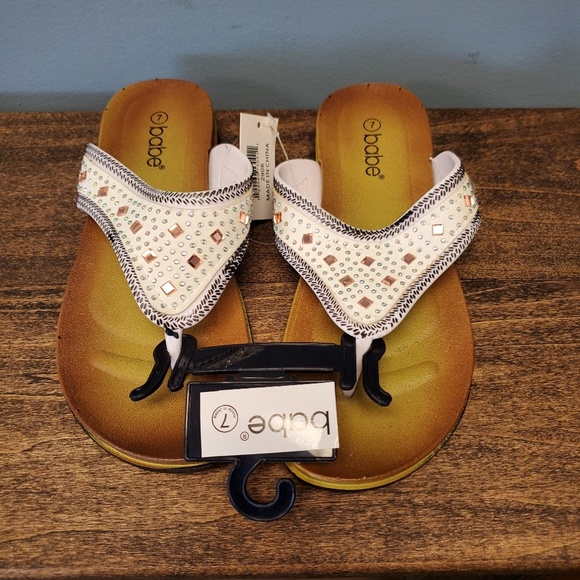 Babe Shoes - Brand New White Rhinestone Sandal